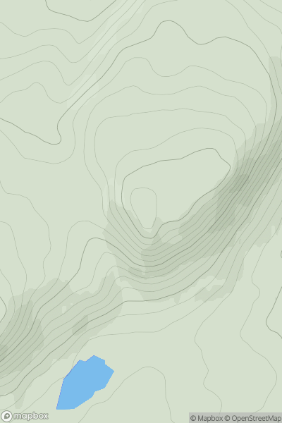 Thumbnail image for Beinn Dearg East Top [Oban to Loch Fyne] showing contour plot for surrounding peak